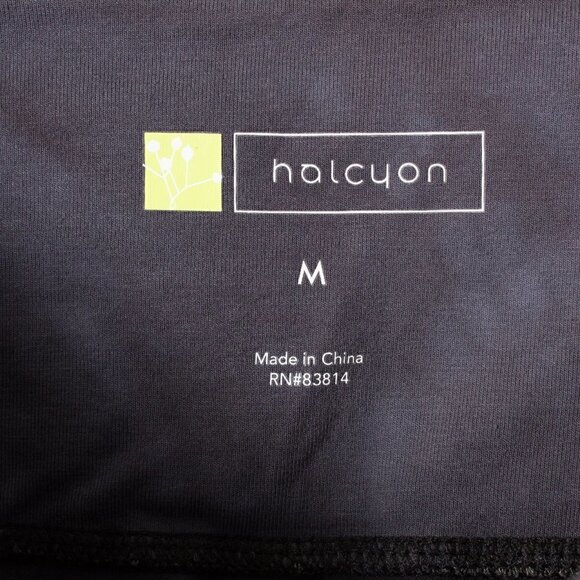 Halcyon Tie Dye Leggings Black Gray White High Rise M NWT Workout Casual - Picture 6 of 7